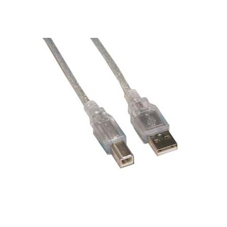 Bestlink Netware A-Male to B-Male USB2.0 Cable- 6Ft- Clear 150112CL